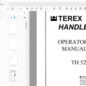 Terex Handlers TH 528C Operator's Manual 236498 - PDF DOWNLOAD