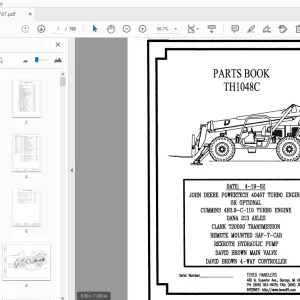 Terex Handlers TH1048C Parts Manual 235747 - PDF DOWNLOAD