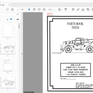 Terex Handlers TH528 Parts Manual 236101 - PDF DOWNLOAD
