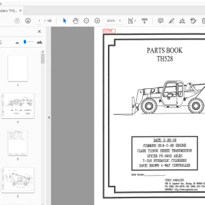 Terex Handlers TH528 Parts Manual 237286 - PDF DOWNLOAD