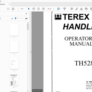 Terex Handlers TH528C Operator's Manual 236499 - PDF DOWNLOAD