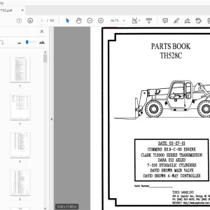 Terex Handlers TH528C Parts Manual 235750 - PDF DOWNLOAD