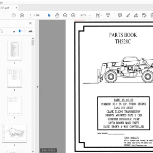 Terex Handlers TH528C Parts Manual 235751 - PDF DOWNLOAD