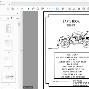 Terex Handlers TH636C Parts Manual 236103 - PDF DOWNLOAD