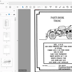 Terex Handlers TH636C Parts Manual 236104 - PDF DOWNLOAD