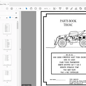 Terex Handlers TH636C Parts Manual 236105 - PDF DOWNLOAD