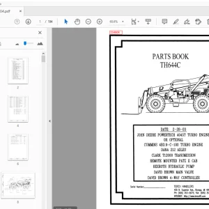 Terex Handlers TH644C Parts Manual 234904 - PDF DOWNLOAD