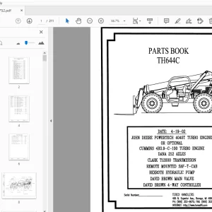 Terex Handlers TH644C Parts Manual 235752 - PDF DOWNLOAD