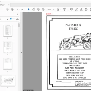 Terex Handlers TH842C Parts Manual 236107 - PDF DOWNLOAD