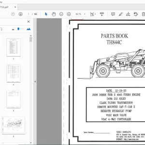 Terex Handlers TH844C Parts Manual 235755 - PDF DOWNLOAD