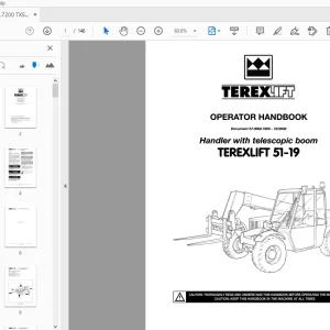 Terex Lift 51-19 Handler With Telescopic Boom Operator's Manual PDF