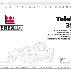 Terex Lift Telelift 3512 Spare Parts Manual 57.0406.3000 - PDF DOWNLOAD