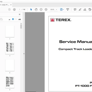 Terex PT-100G PT-100G Forestry Compact Track Loader Service Manual - PDF
