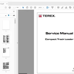 Terex PT-30 Compact Track Loader Service Manual 2010-513 - PDF DOWNLOAD