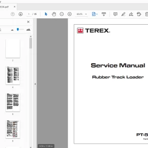 Terex PT-50/60 Rubber Track Loader Service Manual 2030-634 - PDF DOWNLOAD
