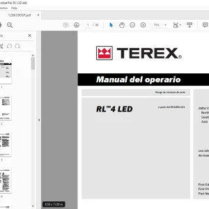 Terex RL4 LED Manual del operario 1286390  - PDF DOWNLOAD (Spanish)
