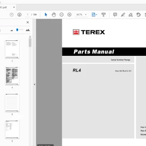Terex RL4 Parts Manual 216241 - PDF DOWNLOAD