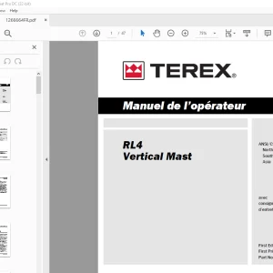 Terex RL4 Vertical Mast Manuel de l’opérateur 1266664