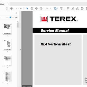Terex RL4 Vertical Mast Service Manual 1266665 - PDF DOWNLOAD