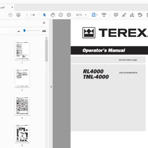 Terex RL4000 TML-4000 Operator's Manual 116692 - PDF DOWNLOAD