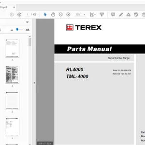 Terex RL4000 TML-4000 Parts Manual 116693 - PDF DOWNLOAD