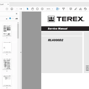 Terex RL4000D2 Service Manual 116473 - PDF DOWNLOAD