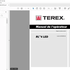 Terex RL™4 LED Manuel de l’opérateur 1286390 PDF