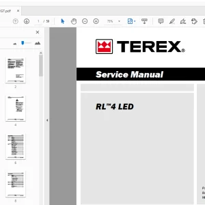 Terex RL™4 LED Service Manual 1287632GT - PDF DOWNLOAD