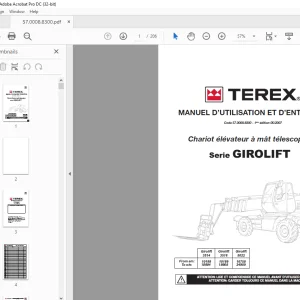 Terex Serie GIROLIFT MANUEL D’UTILISATION ET D’ENTRETIEN PDF
