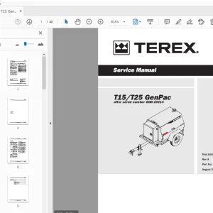 Terex T15/T25 GenPac Service Manual 134876 - PDF DOWNLOAD