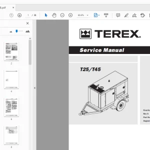 Terex T25/T45 Service Manual 134878 - PDF DOWNLOAD
