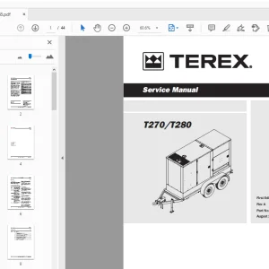 Terex T270/T280 Service Manual 134888 - PDF DOWNLOAD
