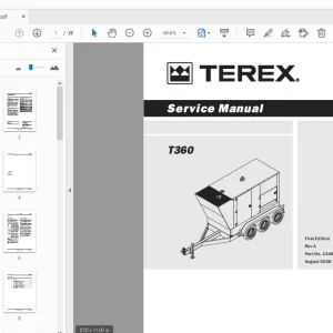 Terex T360 Service Manual 134890 - PDF DOWNLOAD