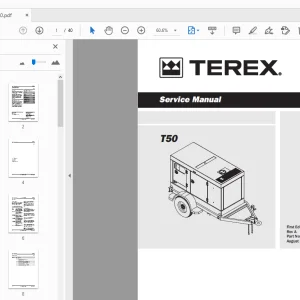 Terex T50 Service Manual 134880 - PDF DOWNLOAD