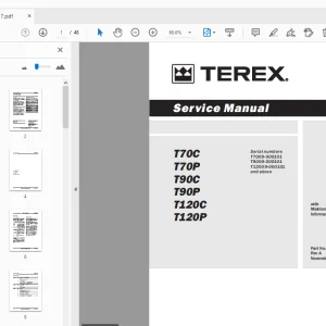 Terex T70C T70P T90C T90P T120C T120P Service Manual - PDF