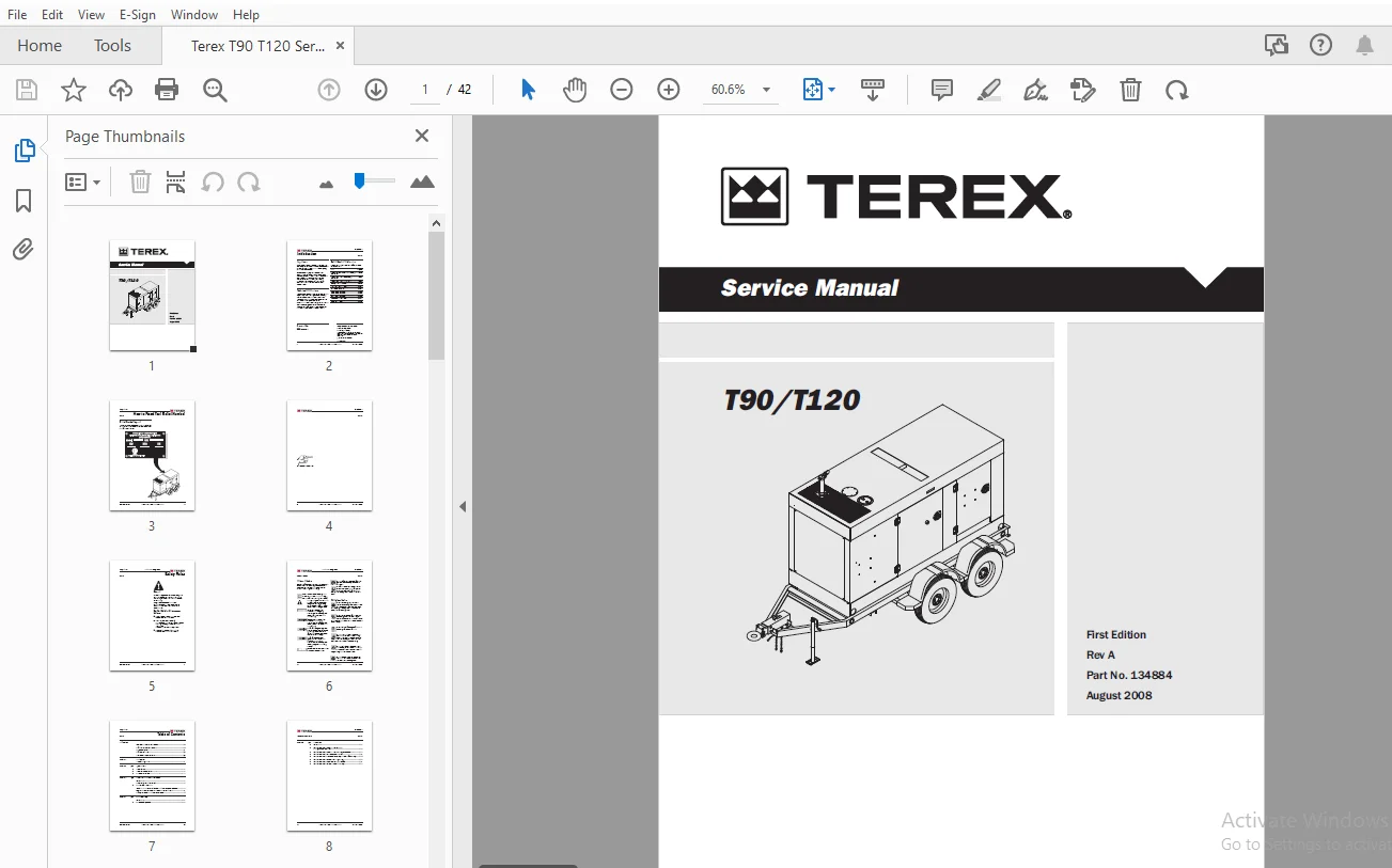 Terex T90/T120 Service Manual 134884 - PDF DOWNLOAD - Image 2