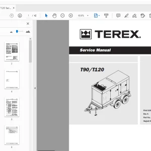 Terex T90/T120 Service Manual 134884 - PDF DOWNLOAD