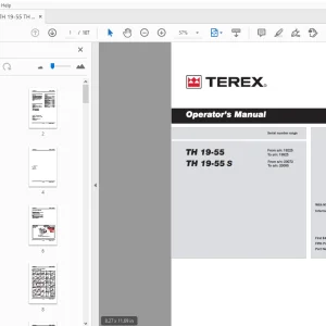 Terex TH 19-55 TH 19-55 S Operator's Manual - PDF