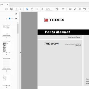 Terex TML-4000N Parts Manual 69881 - PDF DOWNLOAD