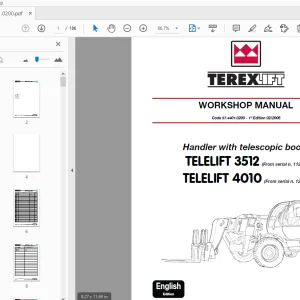 Terex Telelift 3512 4010 Handler with telescopic boom Service Manual - PDF