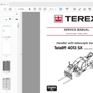 Terex Telelift 4013 SX Handler with telescopic boom Service Manual - PDF