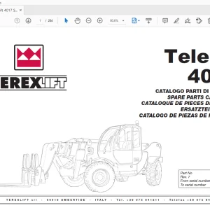 Terex Telelift 4017 Spare Parts Manual 57.0404.5000 - PDF DOWNLOAD