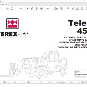 Terex Telelift 4514 Spare Parts Manual 57.0404.9000 - PDF DOWNLOAD