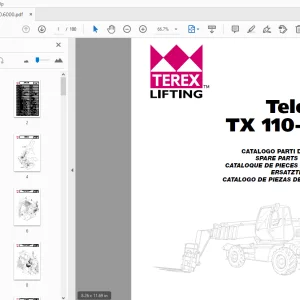Terex Telelift TX 110-72R Spare Parts Manual 57.0400.6000 - PDF DOWNLOAD