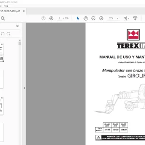 Terexlift Serie GIROLIFT MANUAL DE USO Y MANTENIMIENTO