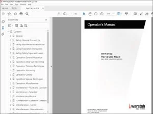 Waratah HTH616C Harvester Head Operator's Manual - PDF DOWNLOAD
