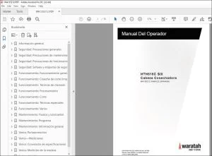 Waratah HTH616C SIII Cabeza Cosechadora Manual Del Operador WA135212 PDF