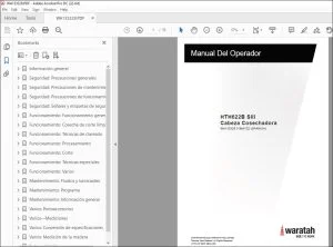 Waratah HTH622B SIII Cabeza Cosechadora Manual Del Operador PDF