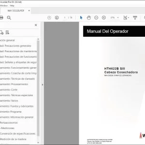 Waratah HTH622B SIII Cabeza Cosechadora Manual Del Operador PDF