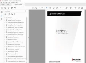Waratah HTH622B SIII Harvester Head Operator's Manual - PDF DOWNLOAD
